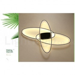 Dimmable Oval LED Modern Contemporary Alumilium Ceiling Light Flush Mount Lamp - Also Can Be Used As Wall Light