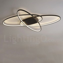 Dimmable Oval LED Modern Contemporary Alumilium Ceiling Light Flush Mount Lamp - Also Can Be Used As Wall Light