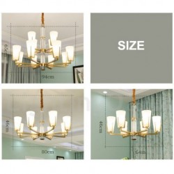 100% Brass Luxurious Rustic Retro Vintage Brass Crystals Pendant Candle Chandelier with Glass Shades