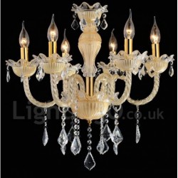 Crystal Luxurious Modern Contemporary Pendant Candle Chandelier