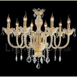 Crystal Luxurious Modern Contemporary Pendant Candle Chandelier