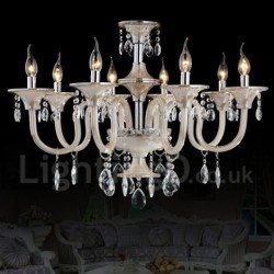 Crystal Luxurious Modern Contemporary Pendant Candle Chandelier