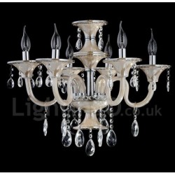 Crystal Luxurious Modern Contemporary Pendant Candle Chandelier