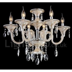 Crystal Luxurious Modern Contemporary Pendant Candle Chandelier