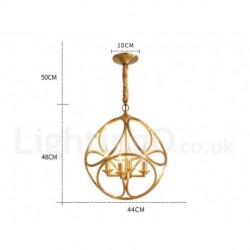 Pure Brass Rustic / Lodge Nordic Style Pendant Light