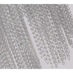 Aluminum Stream Tassel Chandelier E12/E14 Designer Pendant Light Silver Colour for Spiral Staircase