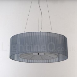 Drum 4 Light Pendant Modern Light with Fabric Shade