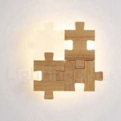 Wooden Wall Sconces with Acrylic Shade Modern Contemporary Wood/Bamboo Wall Light