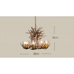 9 Light Rustic Artistic Retro Antler Chandelier