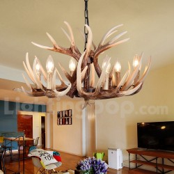 6 Light Rustic Artistic Retro Antler Vintage Chandelier