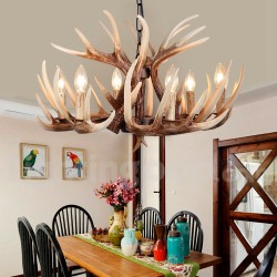 6 Light Rustic Artistic Retro Antler Vintage Chandelier