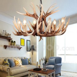 6 Light Rustic Artistic Retro Antler Vintage Chandelier