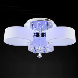 Remote Control Flush Mount Crystal/LED Modern/Contemporary