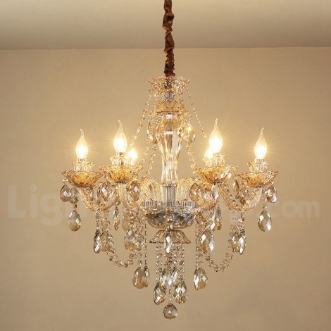 chandelier crystal light elegant bedroom living cognac candle colour dinning lightingo