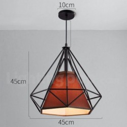 Nordic Retro Modern Contemporary Chandelier with Fabric Shade