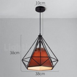 Nordic Retro Modern Contemporary Chandelier with Fabric Shade