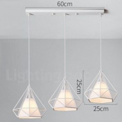 Nordic Retro Modern Contemporary Chandelier with Fabric Shade