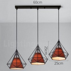 Nordic Retro Modern Contemporary Chandelier with Fabric Shade