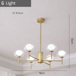 Nordic Modern Contemporary Luxurious Gold Chandelier