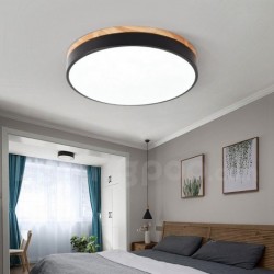 Nordic Wood Round Macaron Ceiling Light