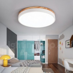 Nordic Wood Round Macaron Ceiling Light