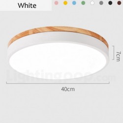 Nordic Wood Round Macaron Ceiling Light