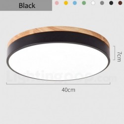 Nordic Wood Round Macaron Ceiling Light