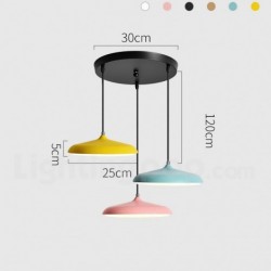 Nordic Macaron 1 Light Modern Contemporary Round Chandelier