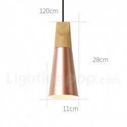 Nordic Macaron Modern Contemporary 1 Light Wood Chandelier