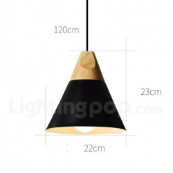 Nordic Macaron Modern Contemporary 1 Light Wood Chandelier