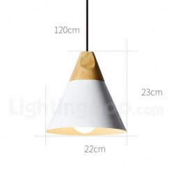 Nordic Macaron Modern Contemporary 1 Light Wood Chandelier