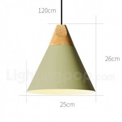 Nordic Macaron Modern Contemporary 1 Light Wood Chandelier