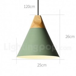 Nordic Macaron Modern Contemporary 1 Light Wood Chandelier