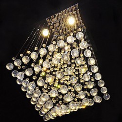 Clear Crystal 4 Lights Flush Mount In Simple Design