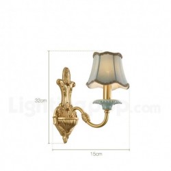 European Pure Brass Modern Contemporary Wall Light