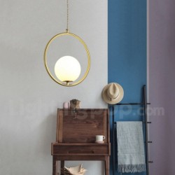 Nordic Modern Contemporary Pure Brass 1 Light Mini Chandelier