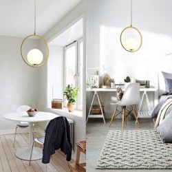 Nordic Modern Contemporary Pure Brass 1 Light Mini Chandelier