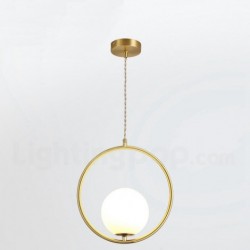 Nordic Modern Contemporary Pure Brass 1 Light Mini Chandelier