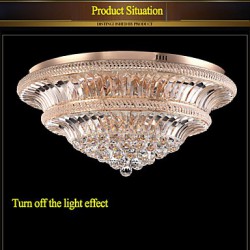 Modern Luxury 93W LED Modern Crystal Ceiling Light Bedroom LED Absorb Dome Light Diameter 80CM