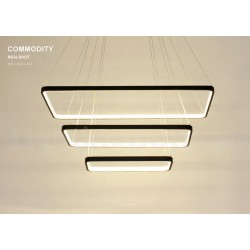 Dimmable Modern LED Three Rectangles Pendant Light with Remote Control