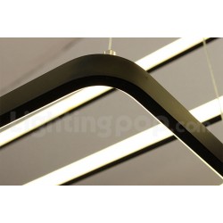 Dimmable Modern LED Three Rectangles Pendant Light with Remote Control