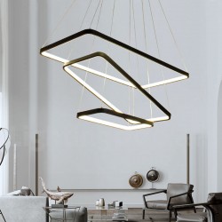 Dimmable Modern LED Three Rectangles Pendant Light with Remote Control