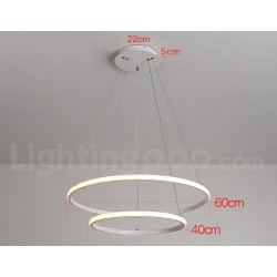 Modern Dimmable Outside LED Light the Circles Rings Pendant Light with Remote Control