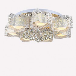 Flush Mount Crystal Modern/Contemporary Living Room/Bedroom/Dining Room/Study Room/Office Metal