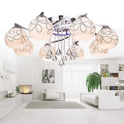 Chandelier Modern Crystal Living 8 lights