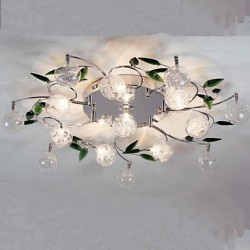 Green Crystal Ceiling Lamp Round Air living Room Lights Bedroom lamp lamp Iron Restaurant