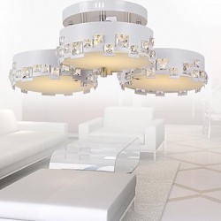 Max 60W Modern/Contemporary Crystal / LED Painting Metal Flush Mount Living Room