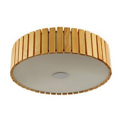 Flush Mount LED Traditional/Classic Living Room / Bedroom / Dining Room / Study Room/Office Wood/Bamboo