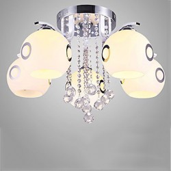 Flush Mount Crystal Modern/Contemporary Living Room / Bedroom / Dining Room / Study Room/Office Glass