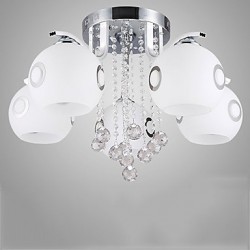 Flush Mount Crystal Modern/Contemporary Living Room / Bedroom / Dining Room / Study Room/Office Glass